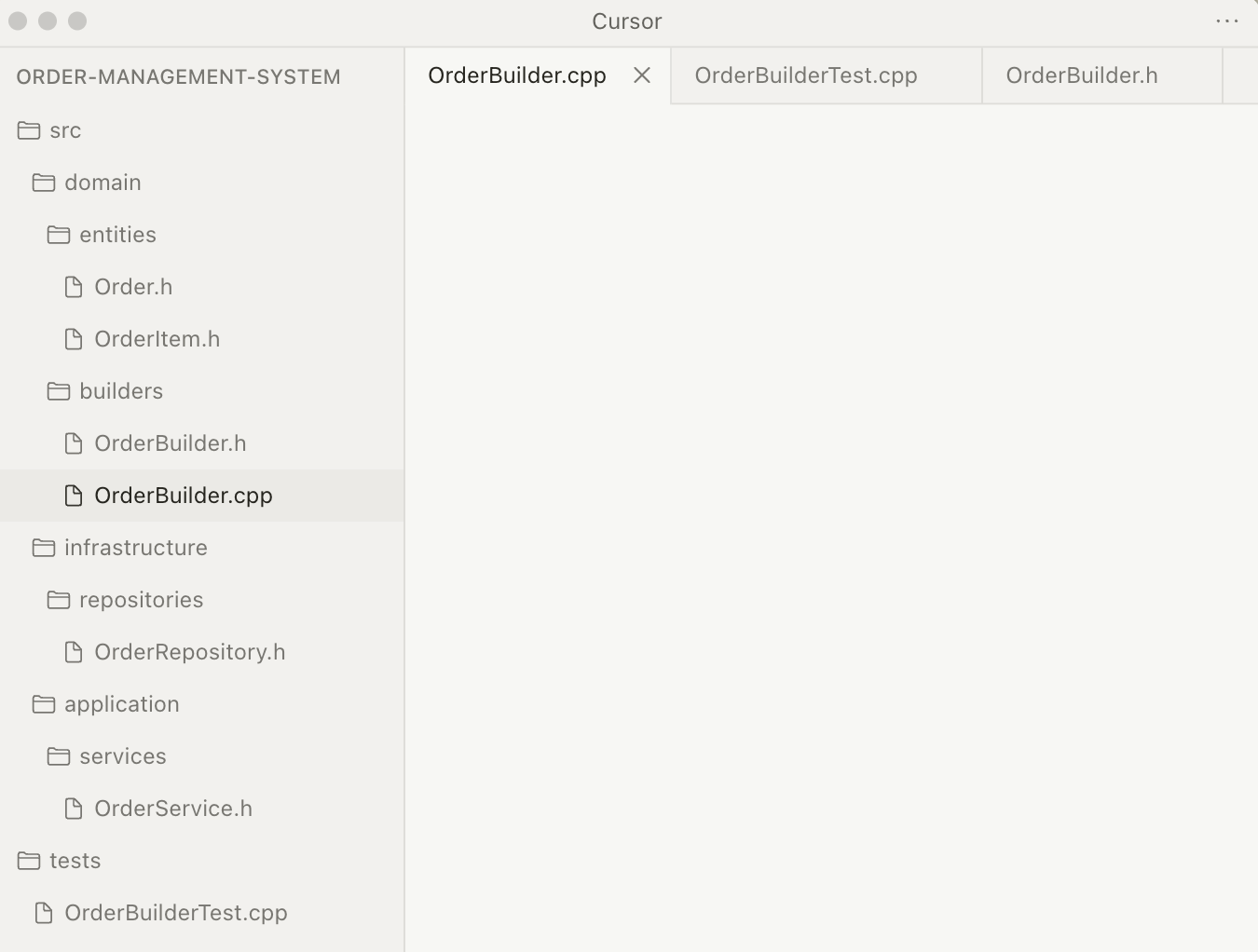 Code file explorer showing project structure